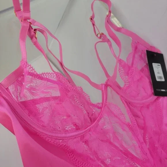 Fashion Nova Pink lingerie, bodysuit - Picture 3 of 3